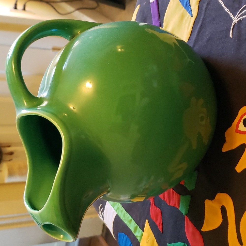 Vintage Homer Laughlin Harlequin 1940's Green Round Pitcher